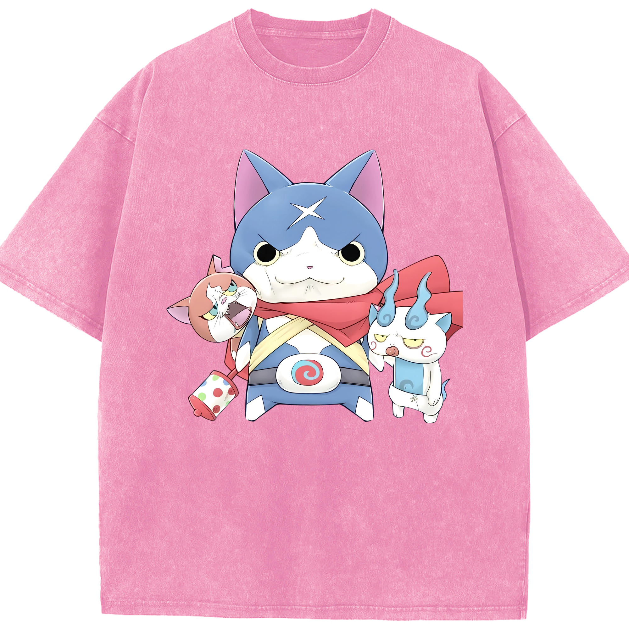 （画像用） 妖怪ウォッチ Yo-kai Watch 綿100% ヴィンテージ風 半袖Tシャツ（フロントプリント）